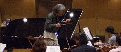 ソリストの迫昭嘉さんとのリハーサル