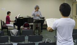 ソリスト3人との歌稽古
