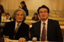 東京シティ・フィル・コーアの打ち上げにて〜合唱指揮の藤丸崇浩さんと