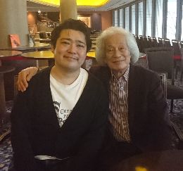 終演後に関西フィル コンサートマスターの岩谷祐之さんと